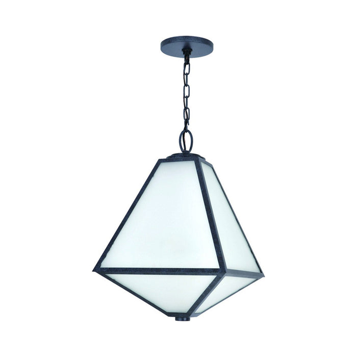 Glacier Outdoor Pendant Light in White.