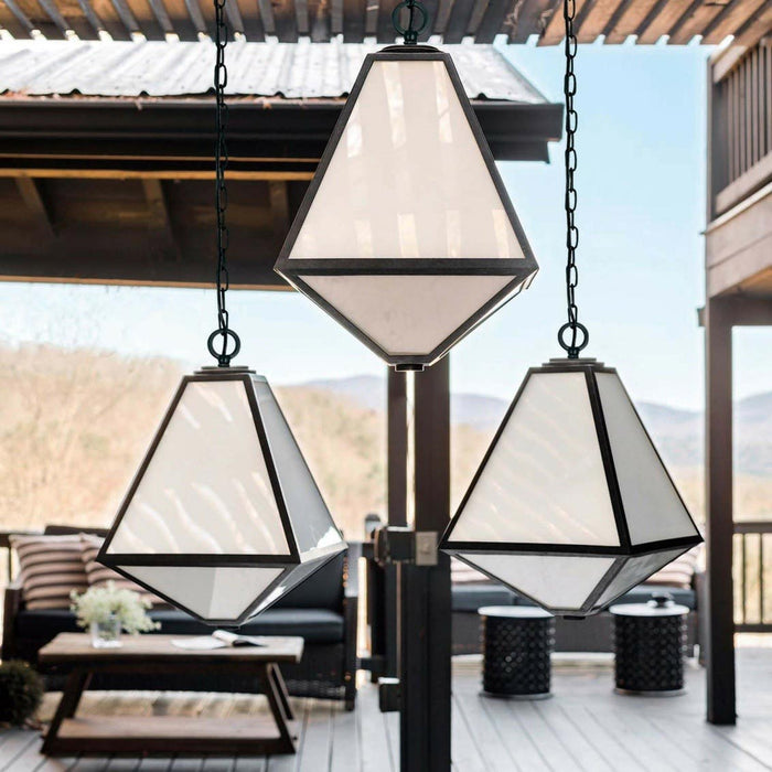 Glacier Outdoor Pendant Light in Outside Area.