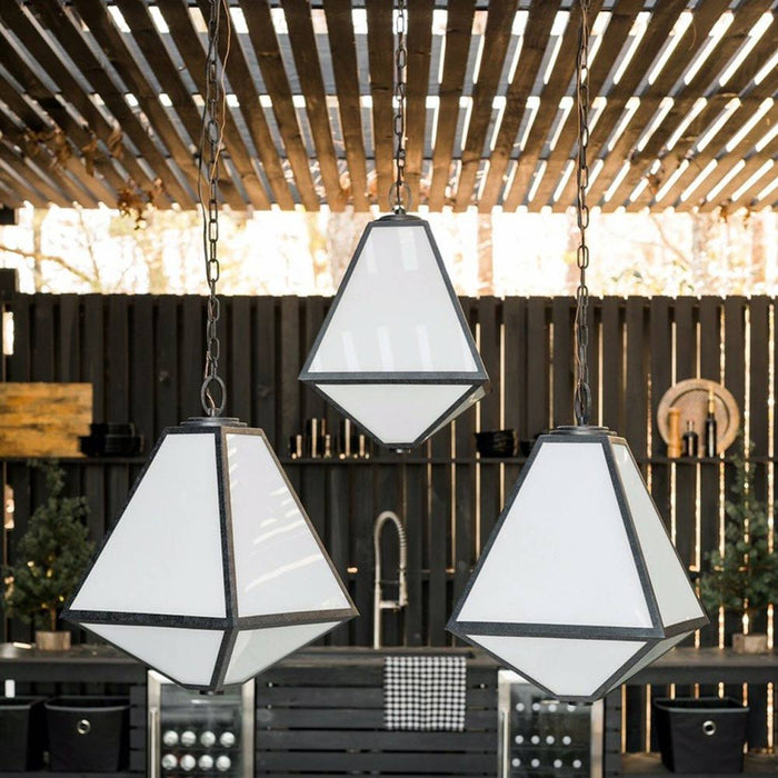 Glacier Outdoor Pendant Light in Outside Area.