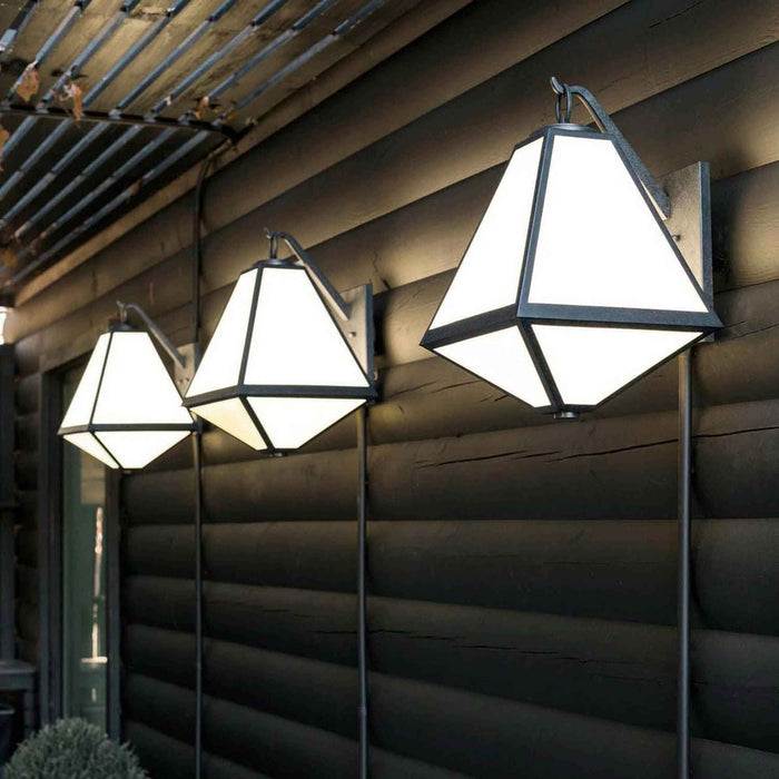 Glacier Outdoor Wall Light in Outside Area.