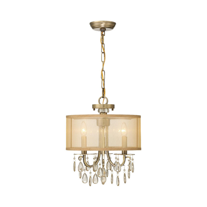 Hampton Chandelier in Antique Brass (3-Light).