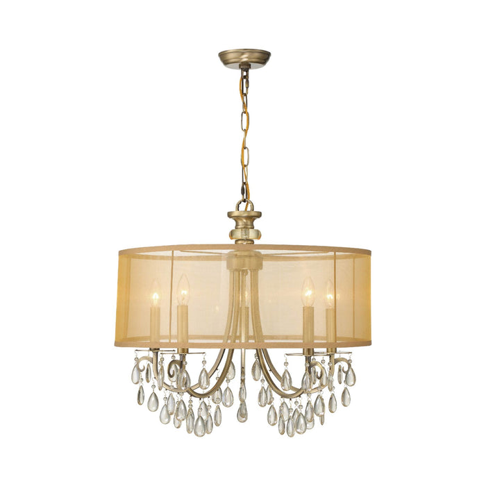 Hampton Chandelier in Antique Brass (5-Light).