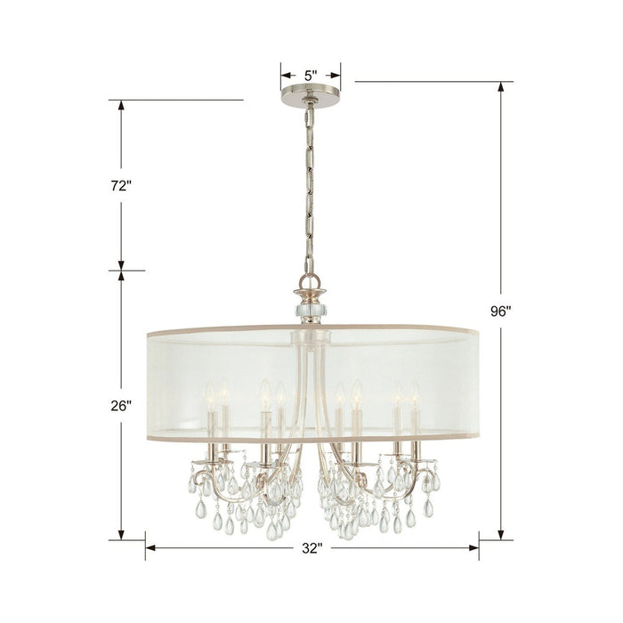 Hampton Chandelier - line drawing.