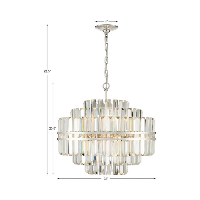 Hayes Chandelier - line drawing.