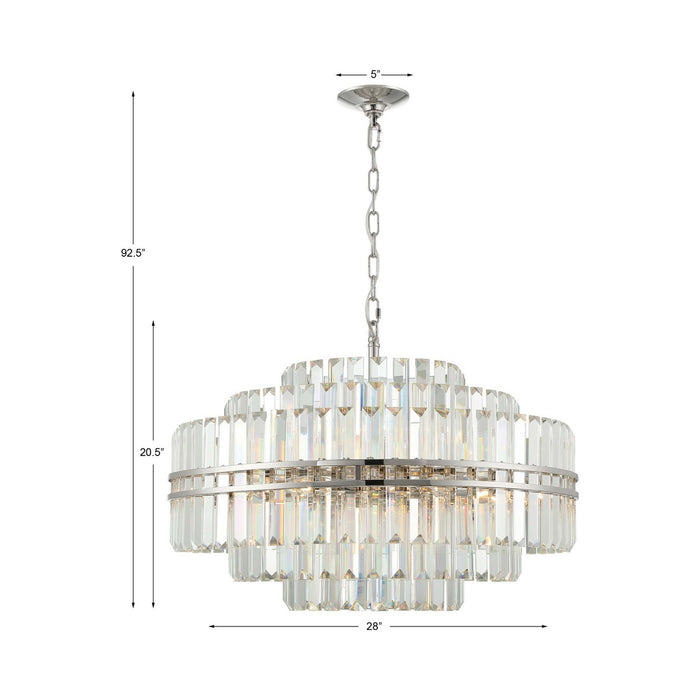 Hayes Chandelier - line drawing.