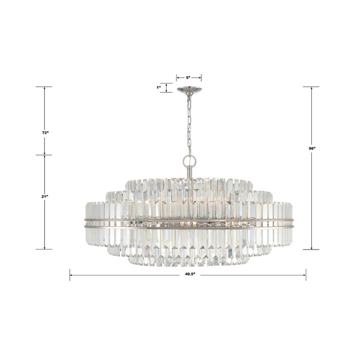 Hayes Chandelier - line drawing.