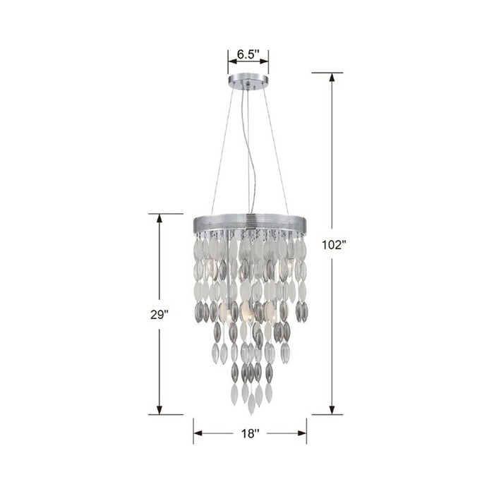 Hudson Chandelier - line drawing.