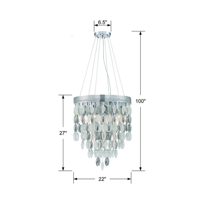 Hudson Chandelier - line drawing.