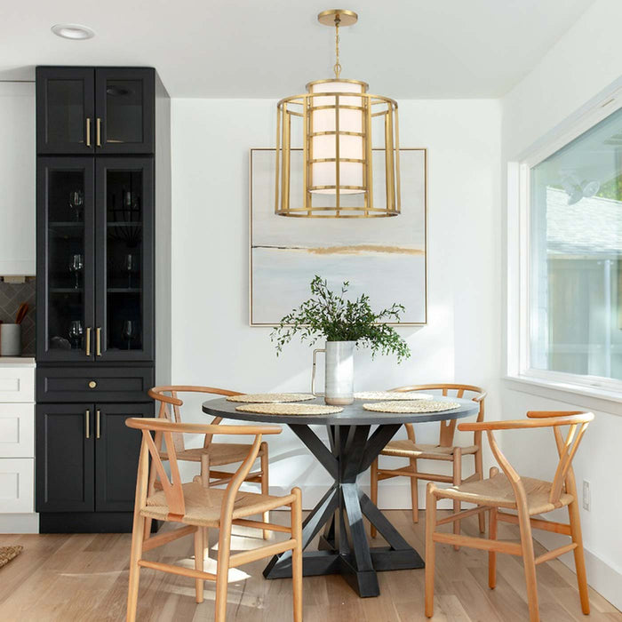 Hulton Chandelier in living room.