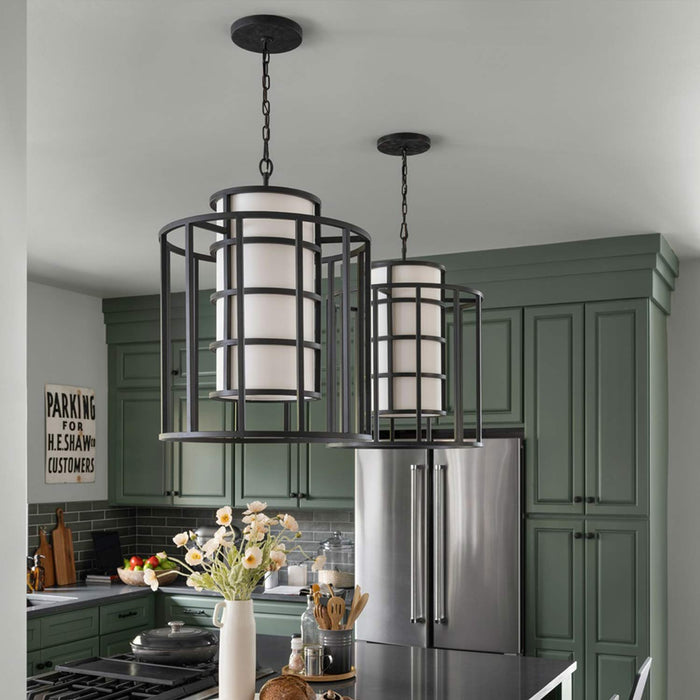 Hulton Chandelier in kitchen.