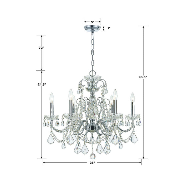 Imperial Chandelier - line drawing.