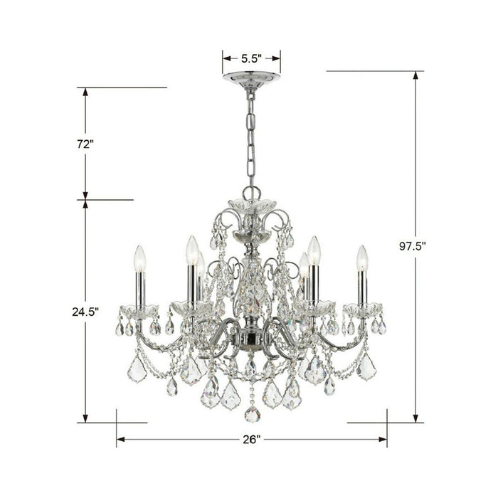 Imperial Chandelier - line drawing.