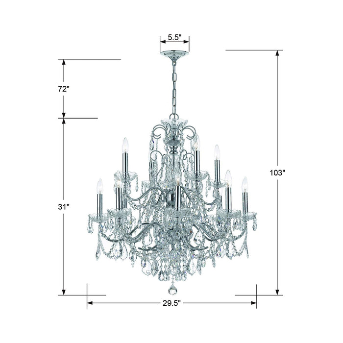 Imperial Chandelier - line drawing.