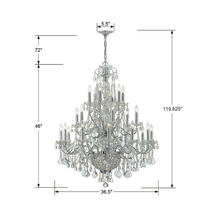 Imperial Chandelier - line drawing.