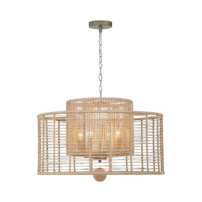 Jayna Chandelier in Burnished Silver (4-Light).