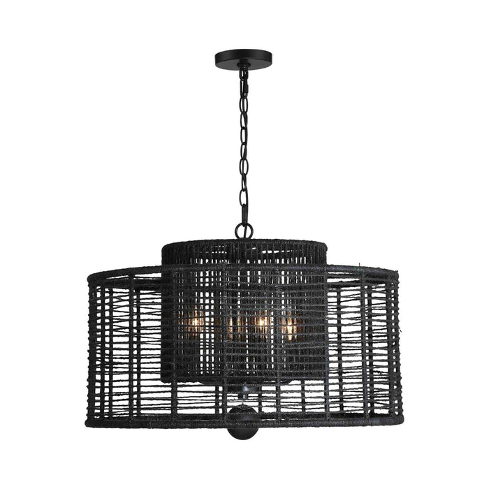 Jayna Chandelier in Matte Black (4-Light).