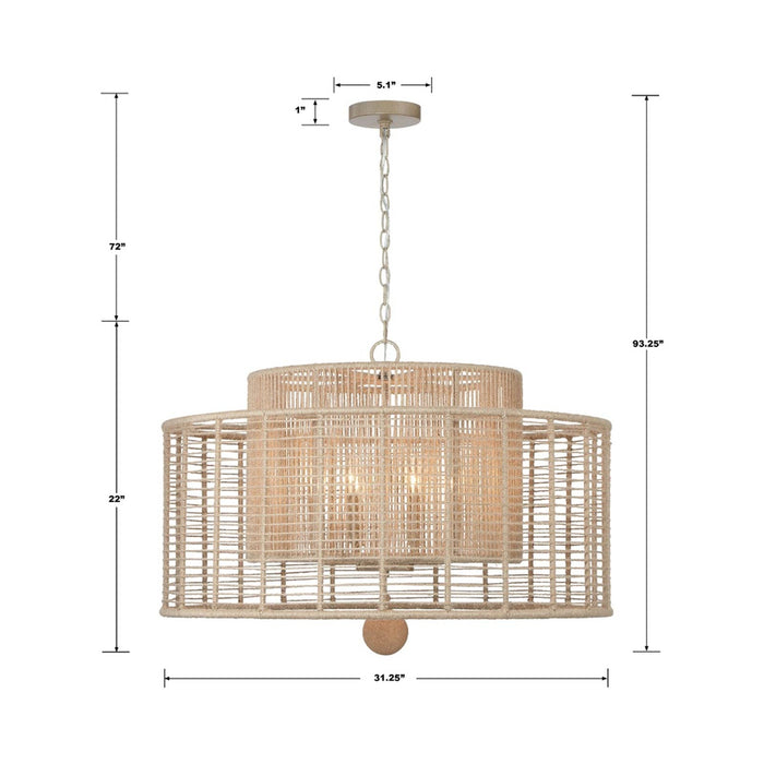 Jayna Chandelier - line drawing.