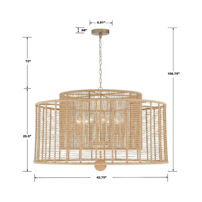 Jayna Chandelier - line drawing.