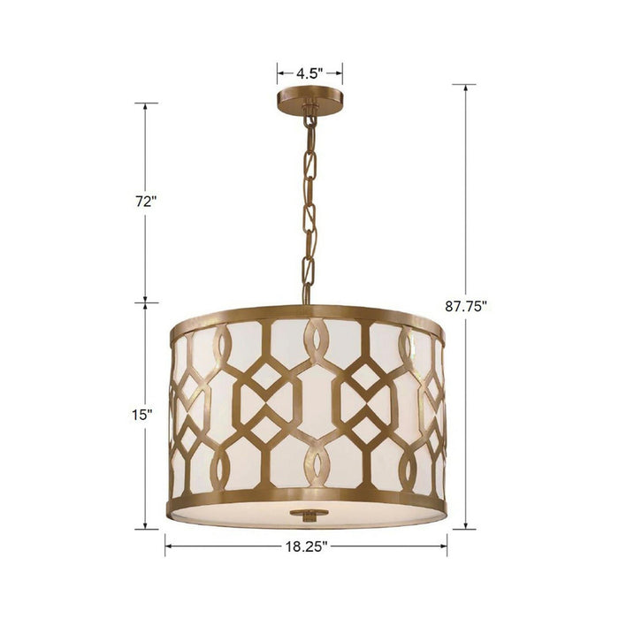 Jennings Chandelier - line drawing.