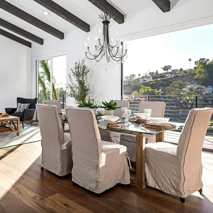 Karrington Chandelier in dinning room.