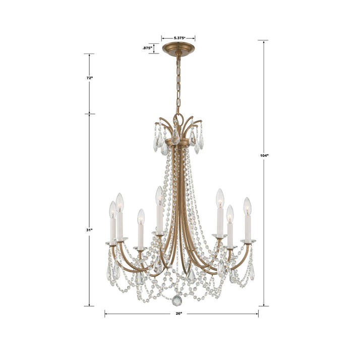 Karrington Chandelier - line drawing.