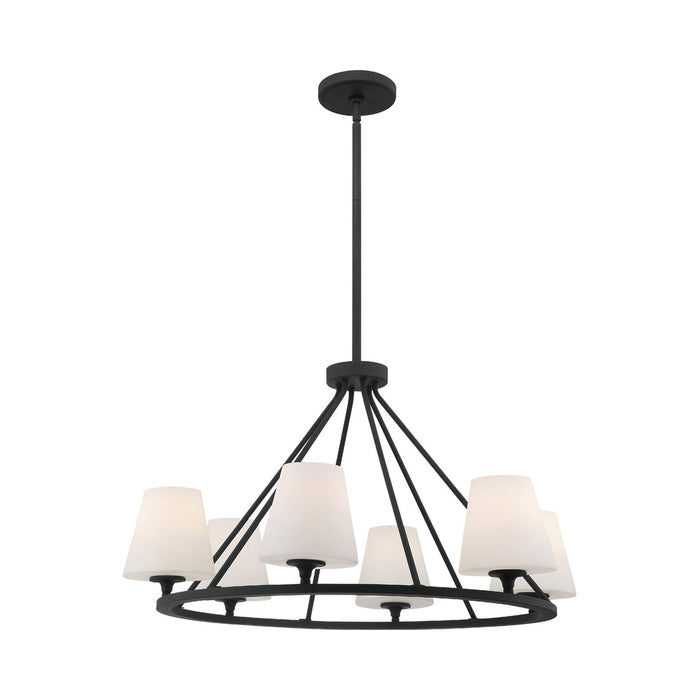 Keenan Chandelier in Black Forged (6-Light).