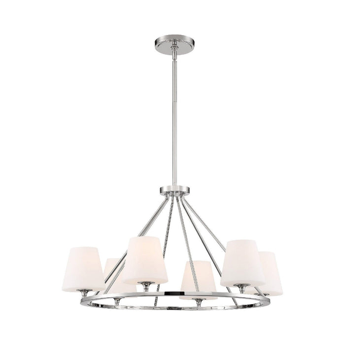 Keenan Chandelier in Polished Nickel (6-Light).