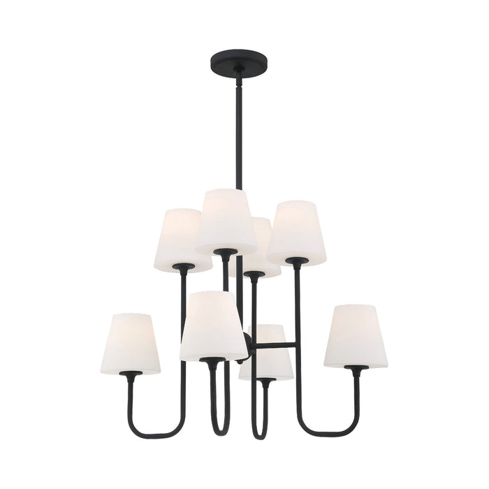 Keenan Chandelier in Black Forged (8-Light).