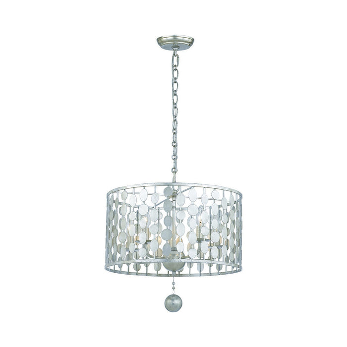 Layla Chandelier in Antique Silver (5-Light).