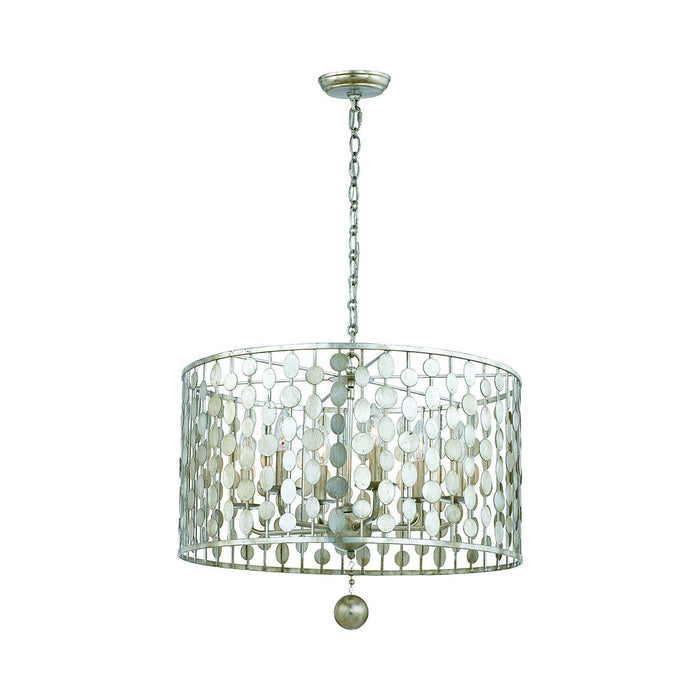 Layla Chandelier in Antique Silver (6-Light).