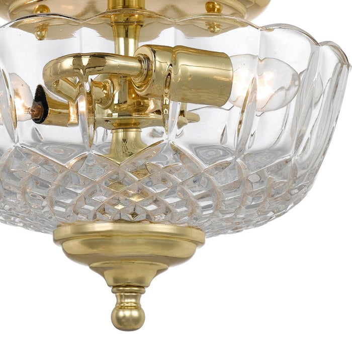 Lead Crystal Semi Flush Mount Ceiling Light in Detail.