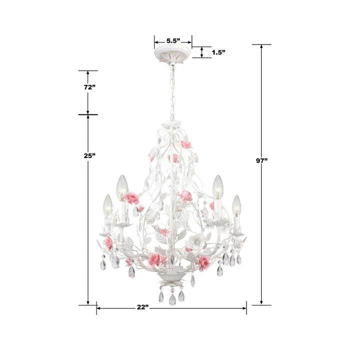 Lola Chandelier - line drawing.