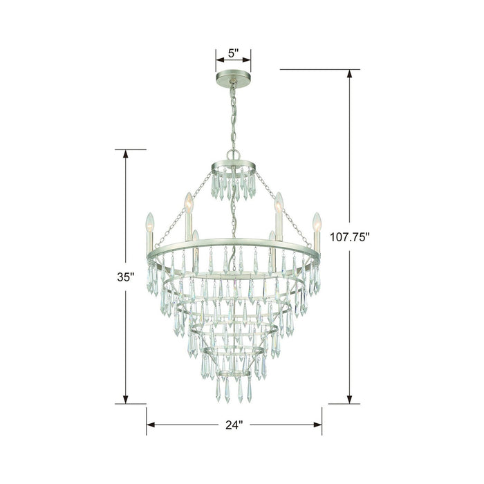 Lucille Chandelier - line drawing.