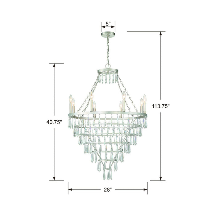 Lucille Chandelier - line drawing.