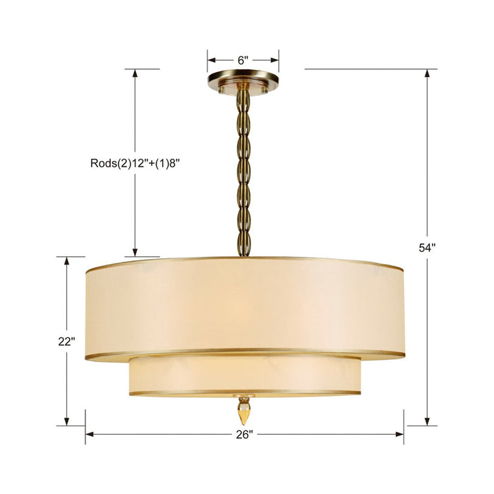 Luxo Chandelier - line drawing.