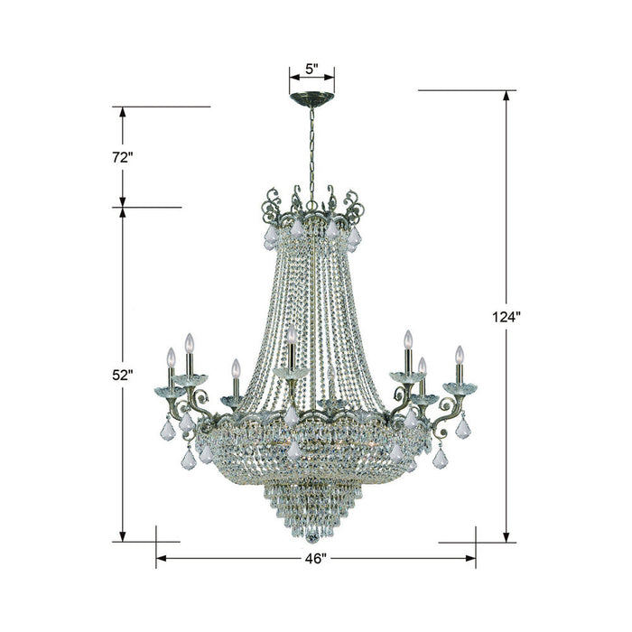 Majestic Chandelier - line drawing.