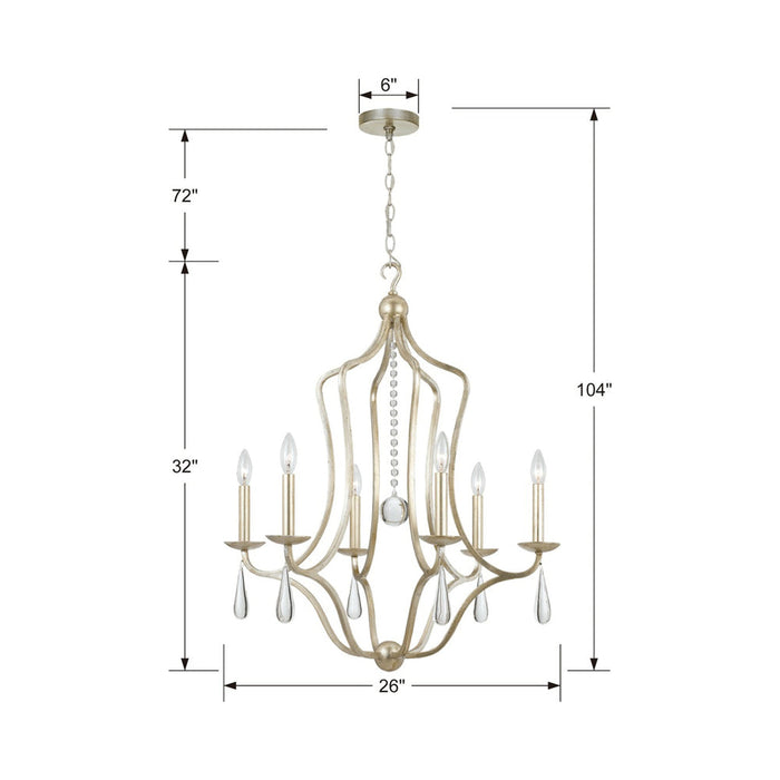 Manning Chandelier - line drawing.