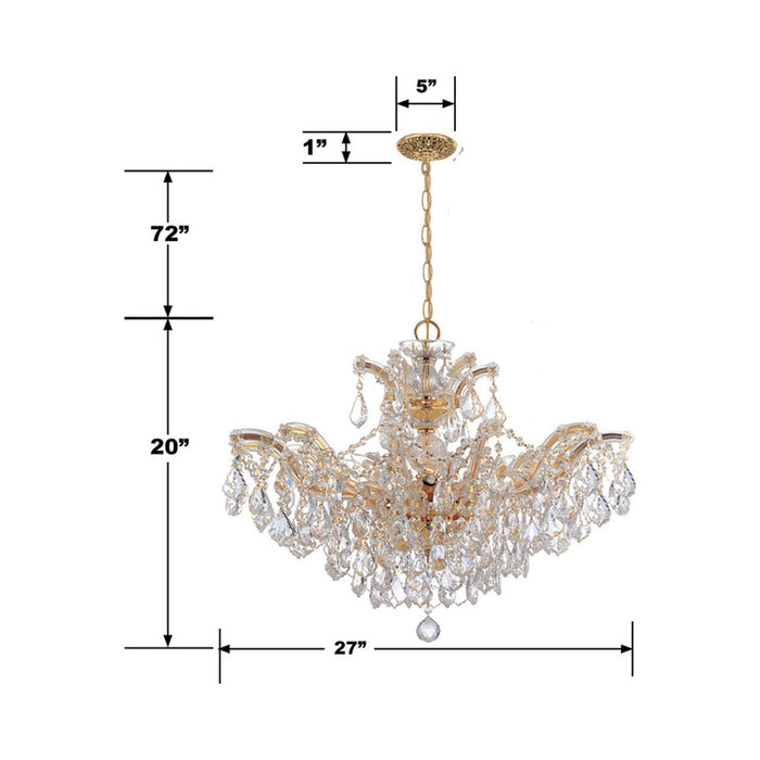 Maria Theresa Chandelier - line drawing.