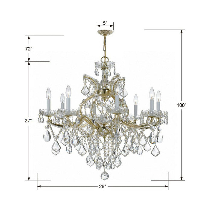 Maria Theresa Chandelier - line drawing.