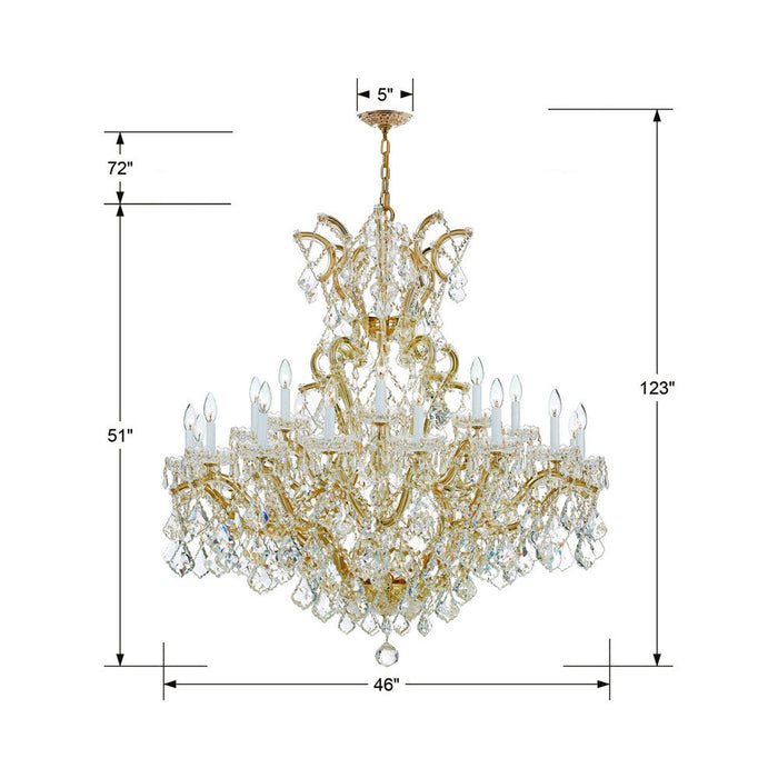 Maria Theresa Chandelier - line drawing.