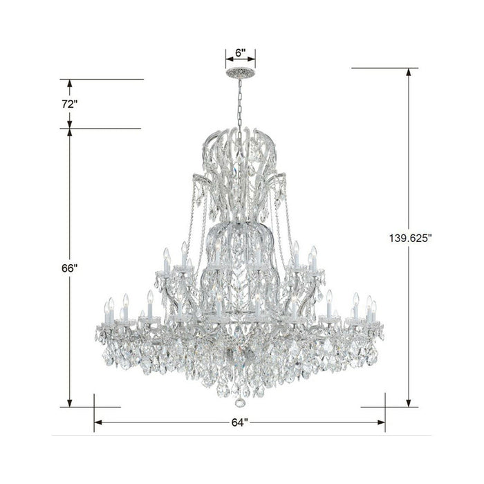 Maria Theresa Chandelier - line drawing.