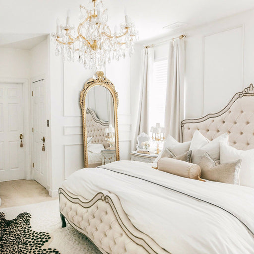 Maria Theresa Crystal Chandelier in bedroom.