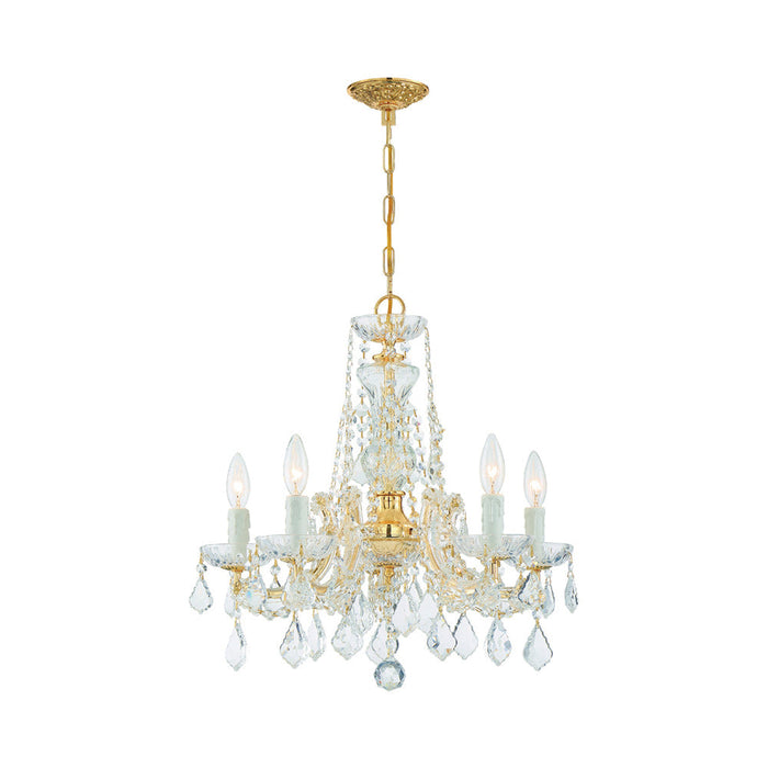 Maria Theresa Mini Chandelier in Polished Chrome (5-Light).