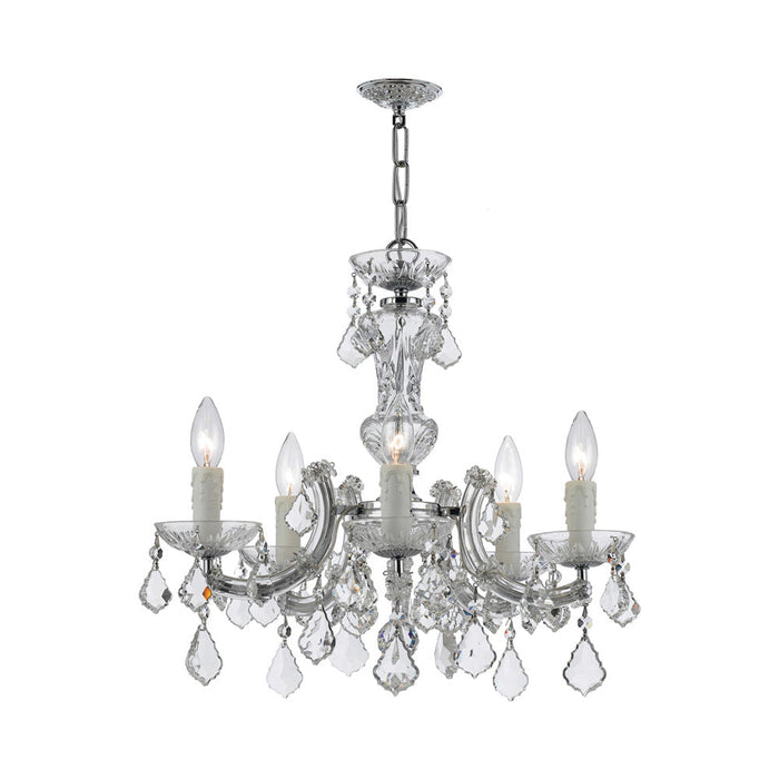 Maria Theresa Mini Multi Light Chandelier in Polished Chrome.