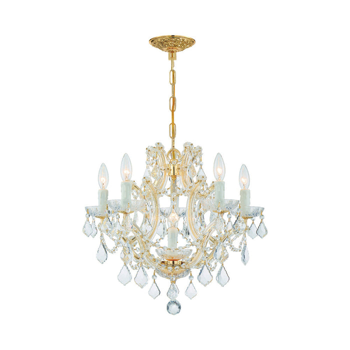 Maria Theresa Multi Light Chandelier in Gold (6-Light).