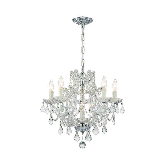 Maria Theresa Multi Light Chandelier in Polished Chrome (6-Light).