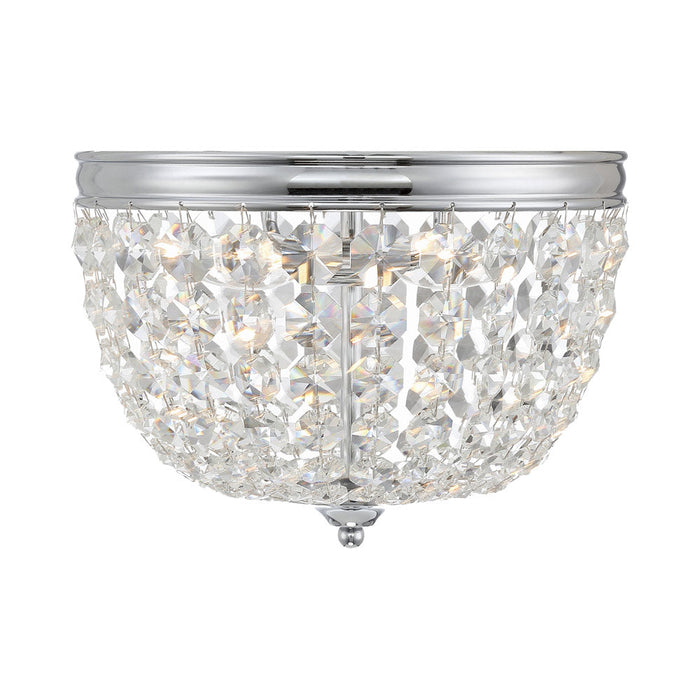 Nola Flush Mount Ceiling Light in Polished Chrome (2-Light).