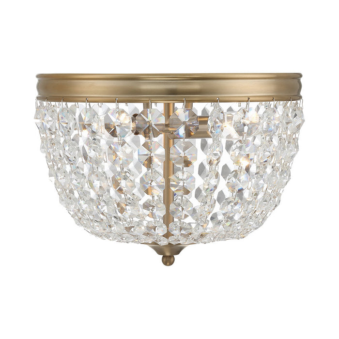 Nola Flush Mount Ceiling Light in Vibrant Gold (2-Light).