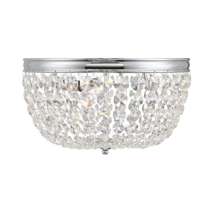 Nola Flush Mount Ceiling Light in Polished Chrome (3-Light).