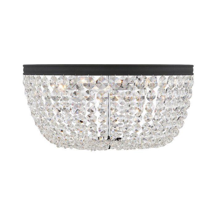 Nola Flush Mount Ceiling Light in Black Forged (5-Light).